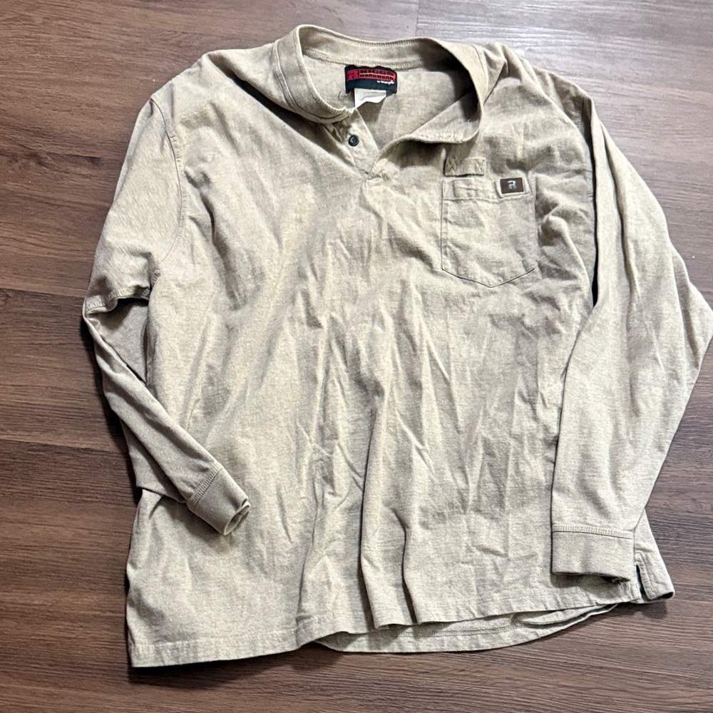 Briggs New York Khaki Long Sleeve Shirt